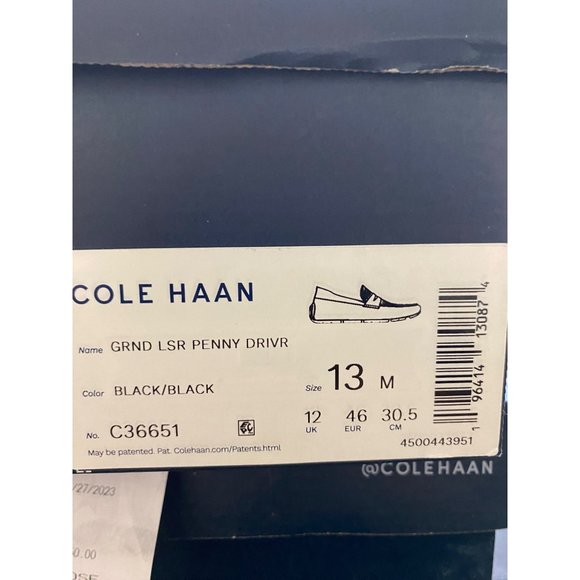 Cole Haan Men's Grand Laser Penny Driver Style Loafer Black Size 13M NIB - Picture 8 of 8